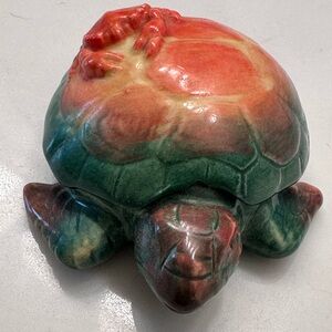 Vintage Face Pots Turtle Crab Shell trinket box collectibles Kevin Francis 2003